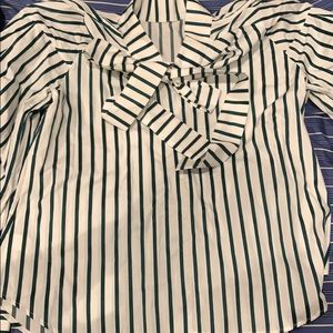 Lewit Blouse Dark Green Stripes
